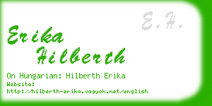 erika hilberth business card